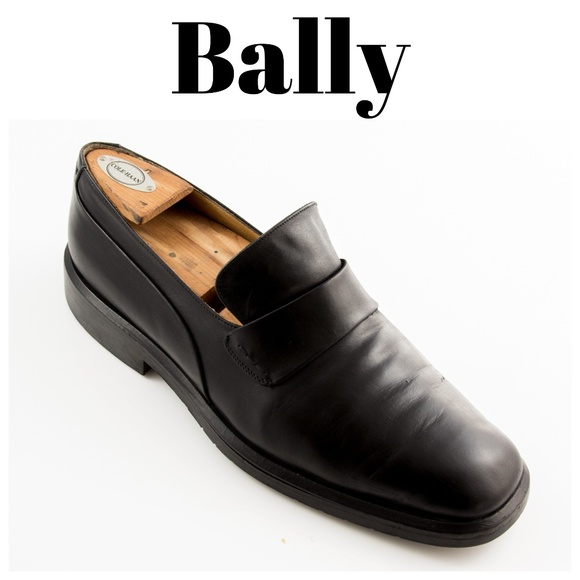 Bally Tenno Black Leather Slip on Shoe Size 10E main image 5